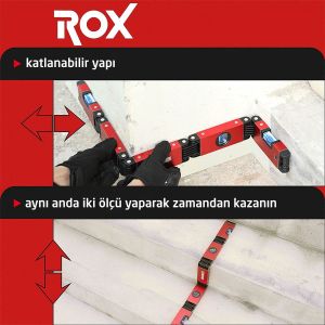 ROX Mıknatıslı Katlanır Su Terazisi 70 cm (153ROX0176)