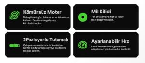 VOLTZ VZAG-20 Akülü Avuç Taşlama 20 Volt 5 Amper Çift Akülü