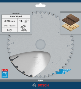 BOSCH Pro Wood 216 mm 24 Diş Ahşap Elmas Daire Testere Bıçağı