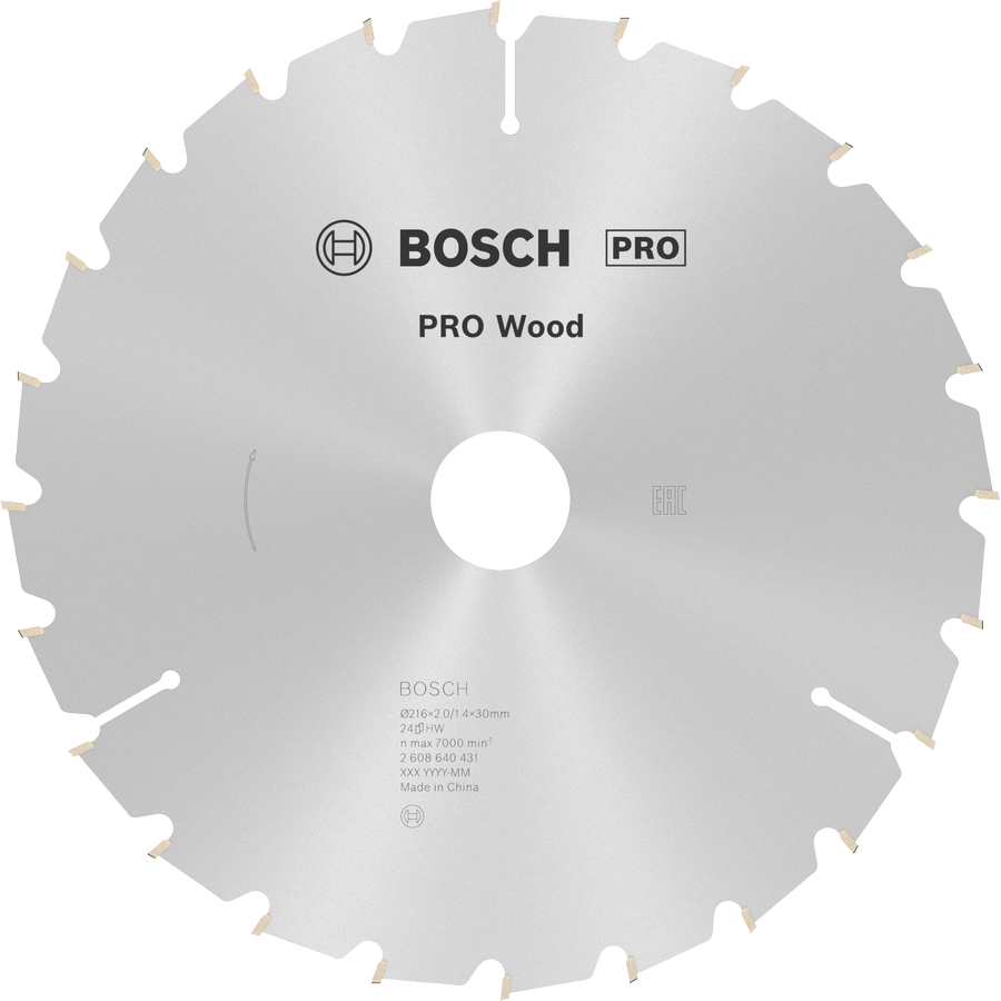 BOSCH Pro Wood 216 mm 24 Diş Ahşap Elmas Daire Testere Bıçağı