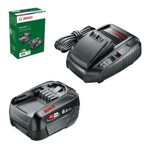 BOSCH PBA 18 Akü Seti 18 Volt 6 Ah Akü + Şarj cihazı (Yeşil-Bahçe Makineleri İçin)