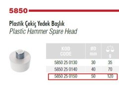 İZELTAŞ Plastik Çekiç Yedek Başlık 50 mm (5850 25 0150)
