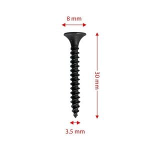 Rox 0343 Plastiğe Dizili Ahşap Şerit Vidası 3.5x30 mm Sivri Uçlu (1000 Adet)