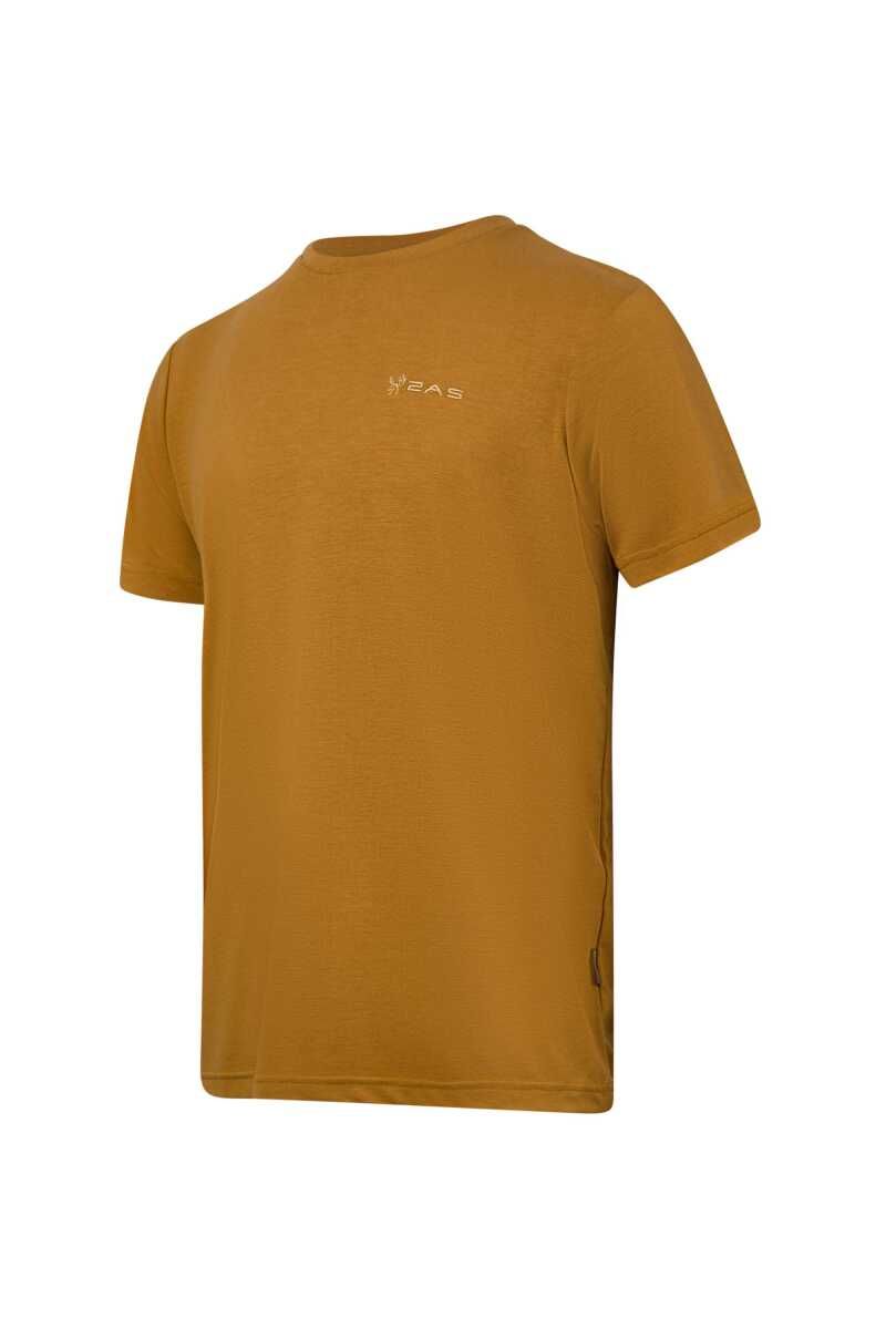 2AS Winson Erkek Viloft Sıfır Yaka T-Shirt Kahverengi