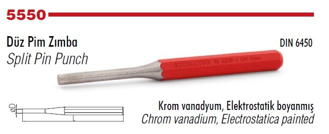 İZELTAŞ Düz Pim Zımba 4x150 mm(5550 24 0004)