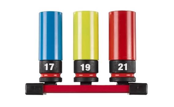 MILWAUKEE Shockwave Impact Duty 1/2'' 17-19-21 mm 3 Parça Bijon Lokma Seti