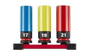 MILWAUKEE Shockwave Impact Duty 1/2'' 17-19-21 mm 3 Parça Bijon Lokma Seti