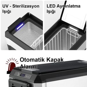 ICECO JP50PRO Kompresörlü Oto Buzdolabı 47 Litre 12/24 Volt