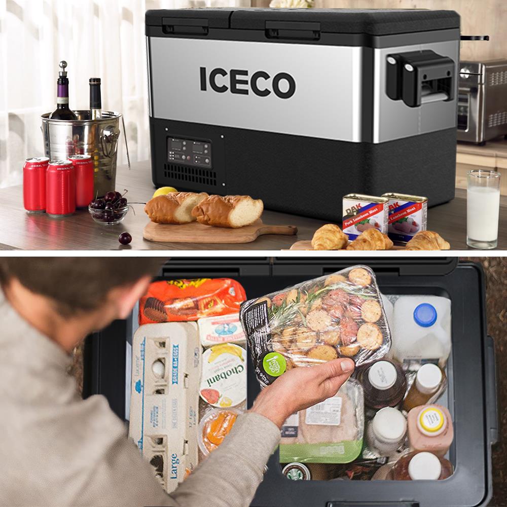 ICECO TCD45 Çift Bölmeli Kompresörlü Oto Buzdolabı 45 Litre 12/24 Volt