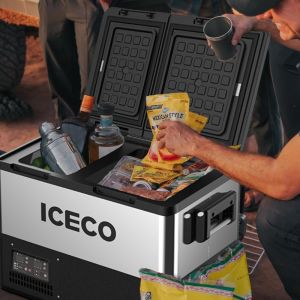 ICECO TCD45 Çift Bölmeli Kompresörlü Oto Buzdolabı 45 Litre 12/24 Volt