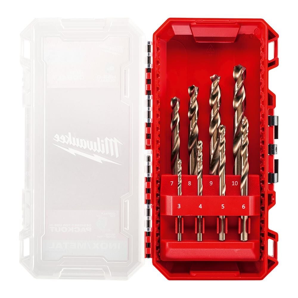 MILWAUKEE Red Cobalt HSS-G 8 Parça Metal Matkap Ucu Seti