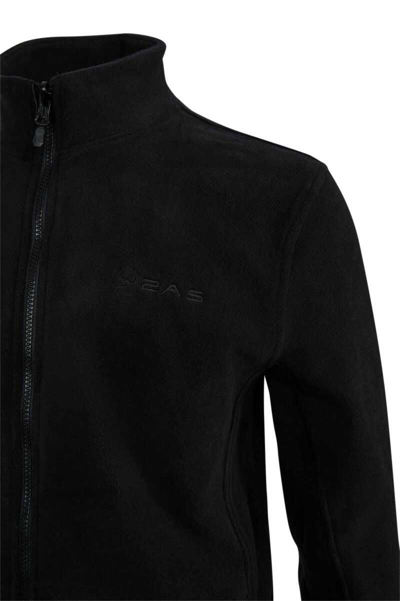 2AS SAKA Tam fermuarlı Erkek Polar Sweatshirt Siyah