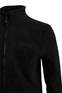 2AS SAKA Tam fermuarlı Erkek Polar Sweatshirt Siyah