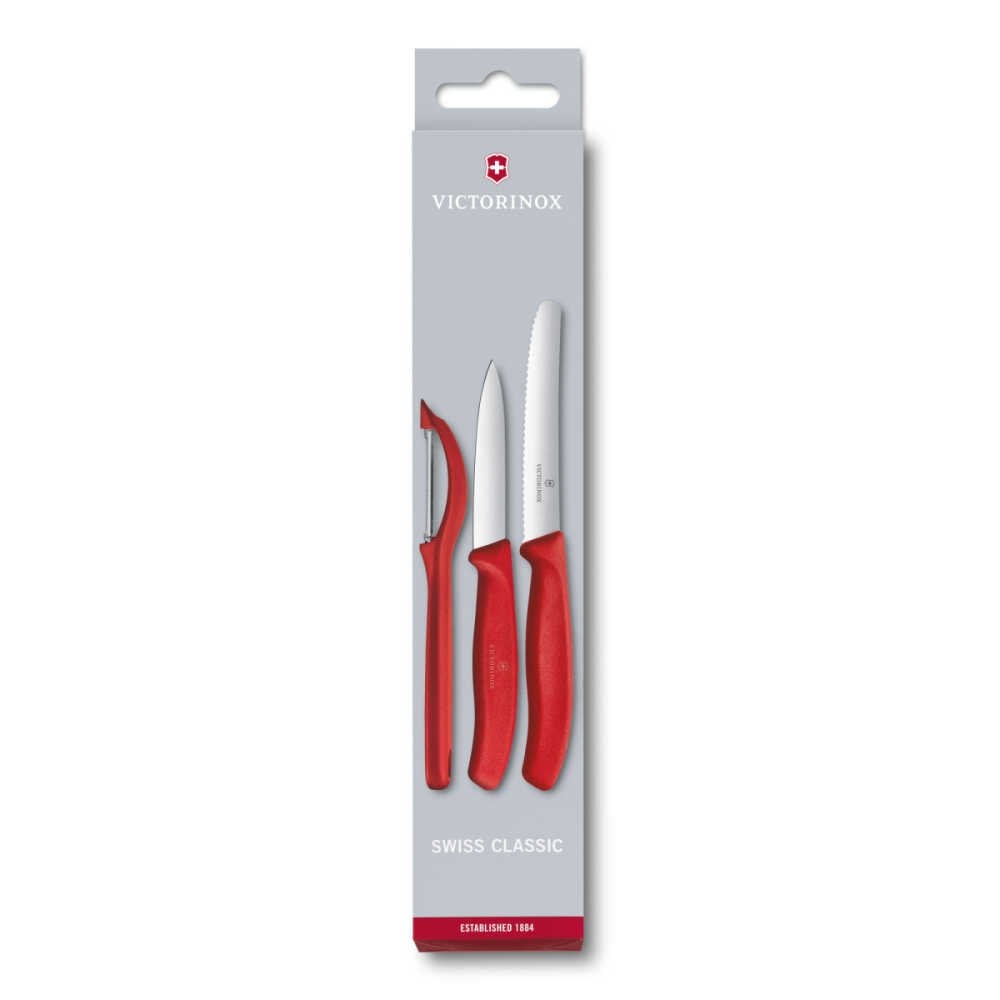 VICTORINOX 6.7111.31 Kırmızı Soyma Seti, 3 Parça