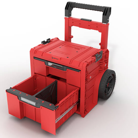 QBRICK System Pro Cart 2.0 Plus Drawer 2 Ultra Hd Kırmızı Çekmeceli Tekerlekli Takım Arabası