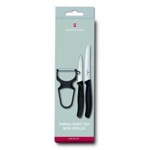 VICTORINOX 6.7113.35 Soyma Bıçağı Seti, 3 Parça Siyah