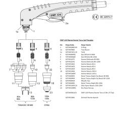 ASKAYNAK Plazma Kesme Elektrodu  80-120 A - Plazma 105 İçin (82TW52676)