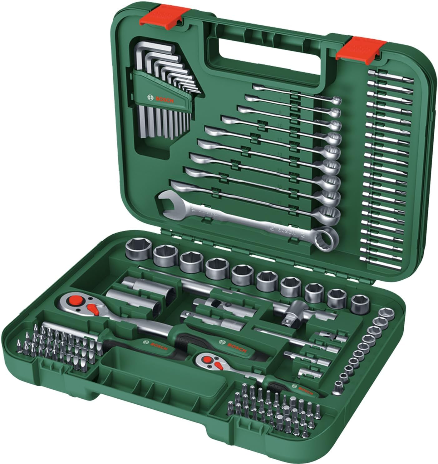 BOSCH 132 Parça Çok Amaçlı Montaj - Anahtar ve Lokma Seti
