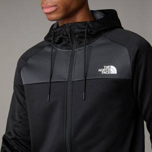 THE NORTH FACE Reaxion Tam Fermuarlı Kapüşonlu Erkek Polar Siyah