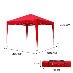 FREECAMP Sevilla Otomatik Tente 300x300 cm  - Kırmızı