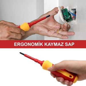 NEXON 6047 İzoleli Tornavida Takımı 8 Parça 14 Farklı Uç Tipi