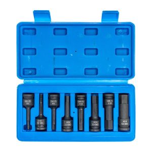 NEXON 6085 Havalı Altı Köşe Lokmalı Alyan Takım 1/2'' Uzun 8 Parça