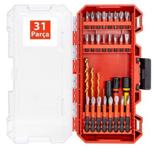 NEXON 6516 Matkap Uçlu Adaptörlü Bits Uç Vidalama Seti 31 Parça