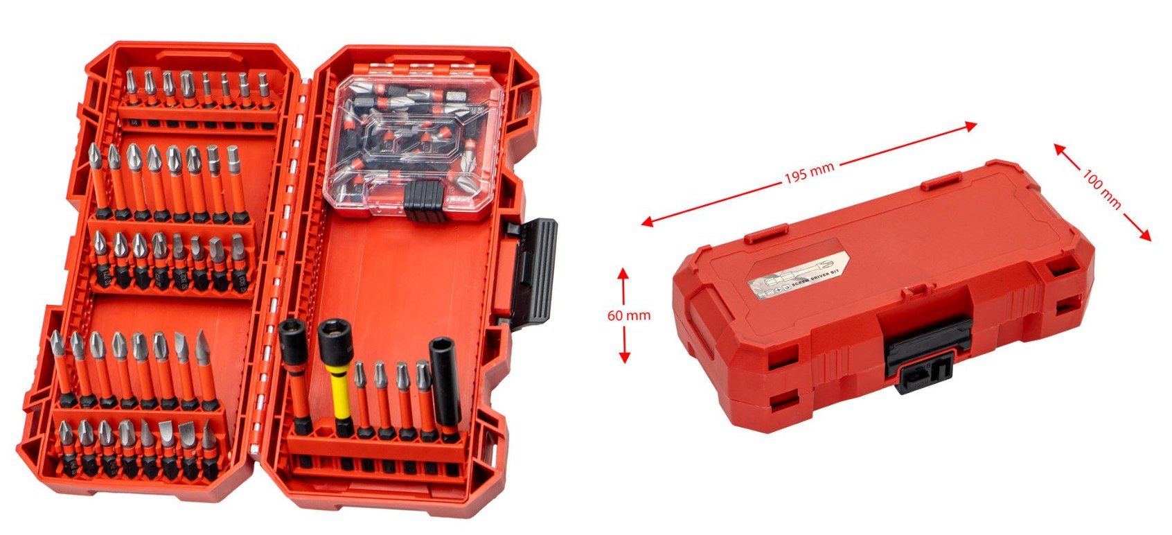 NEXON 6521 Adaptörlü Bits Uç Vidalama Seti 72 Parça (Minibox Kutulu ...
