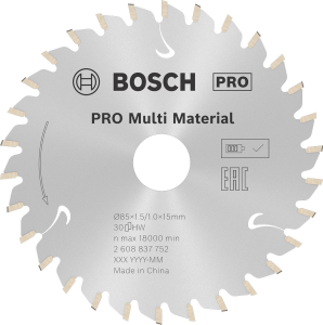 BOSCH Pro Multi Material 85 mm 30 Diş Elmas Daire Testere (Ahşap - Aluminyum için)