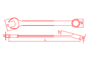 İZELTAŞ 0340 Cırcır Anahtar (Ölçü Seçiniz) 8 mm
