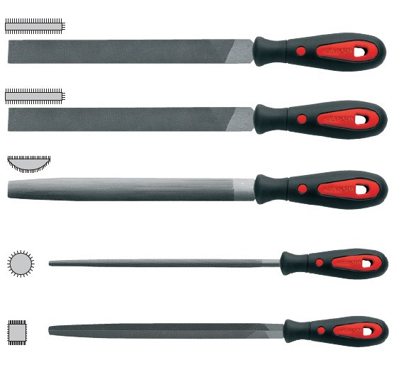 CETA-FORM J72-1051A Eğe Takımı 10'' 250 mm(Kombinasyon A) 5 Parça