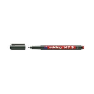 EDDING E-147S Silgili Kırmızı Asetat Kalemi
