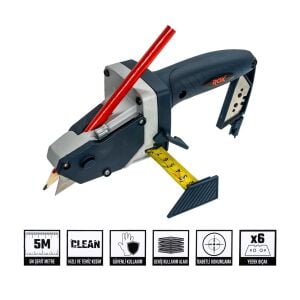 ROX Wood 0128 Alüminyum Alçı Plaka Ölçme Kesme Ve İşaretleme Aleti