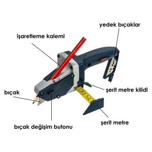 ROX Wood 0128 Alüminyum Alçı Plaka Ölçme Kesme Ve İşaretleme Aleti
