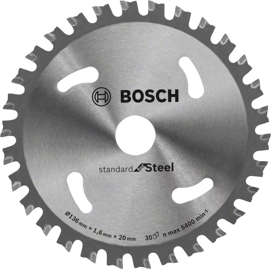 BOSCH 136x20x1,6 mm 30 Diş PRO Steel Metal Elmas Daire Testere Bıçağı (GKM 18V-50 için)