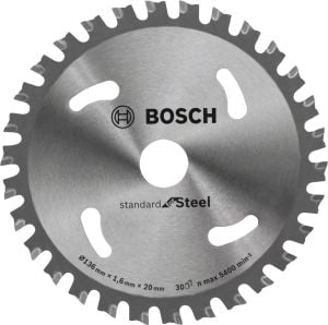 BOSCH 136x20x1,6 mm 30 Diş PRO Steel Metal Elmas Daire Testere Bıçağı (GKM 18V-50 için)