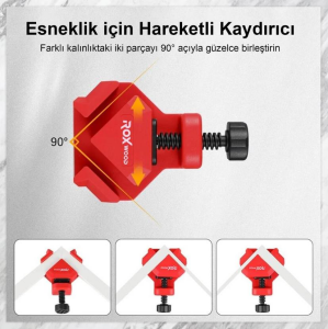 ROX WOOD 0302 Köşe Birleştirme İşkence Seti 2-26 mm 4 Parça