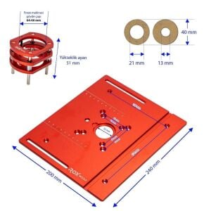 ROX WOOD 0356 Masaüstü Ayarlı Aluminyum Freze Tezgahı (Makine Hariç)