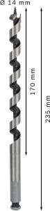 BOSCH 14x235 mm Ahşap Yılan Matkap Ucu 2608597628