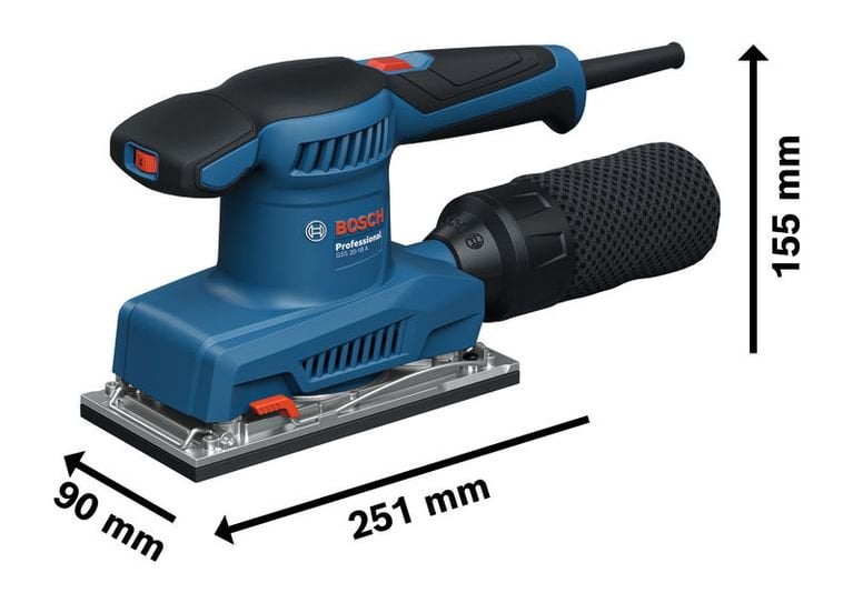 BOSCH GSS 20-18 A Titreşimli Zımpara Makinası 200 Watt