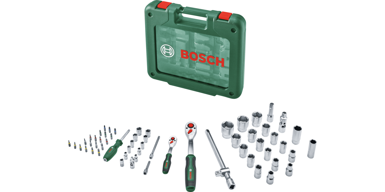 BOSCH 60 Parça 1/2'' - 1/4'' Lokma Anahtar - Bits Uç Seti (1600A039J8)