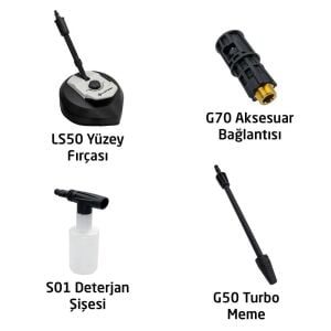 LUTIAN LT04AC01 Basınçlı Yıkama Aksesuar Seti
