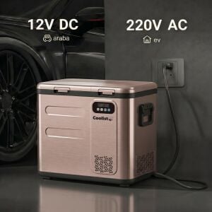 Coolist CLK60D 12/24V/220Volt 59 Litre Çift Bölmeli Outdoor Kompresörlü Bluetooth Bağlantılı Oto Buzdolabı