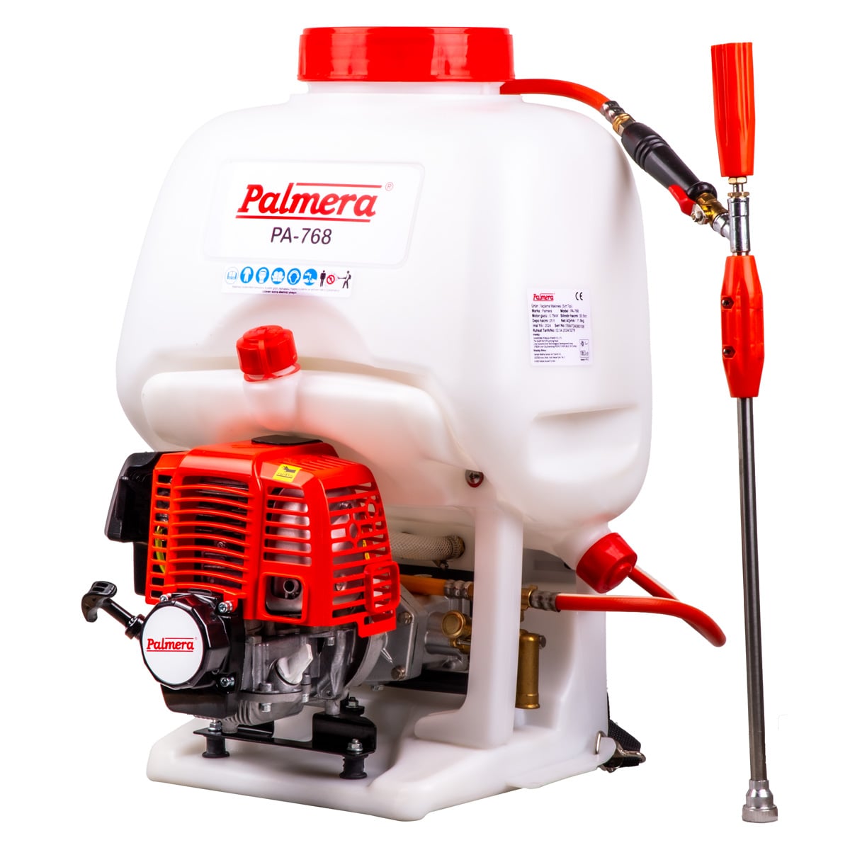 Palmera PA-768 EUR5 4T Benzinli Sırt İlaçlama Makinesi 25 Lt 1 HP Yüksek Basınçlı