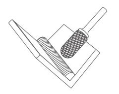 DW C Tipi Yuvarlak Başlı Silindir Elmas - Karbür Kalıpçı Freze Ucu 4.0 mm (Dremel Uyumlu) 