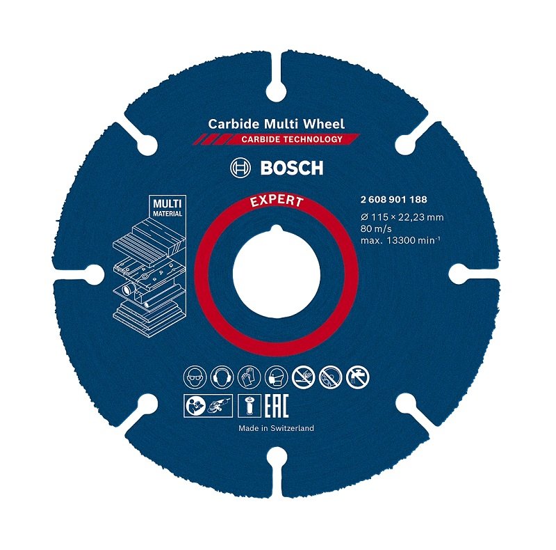 切手10 BOSCH Carpide Multi Whell Taşlama İçin Ahşap Kesme Diski 115 mm