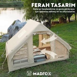 MADFOX Bigless Glamping Cotton Şişme Çadır (Baca Çıkışlı)