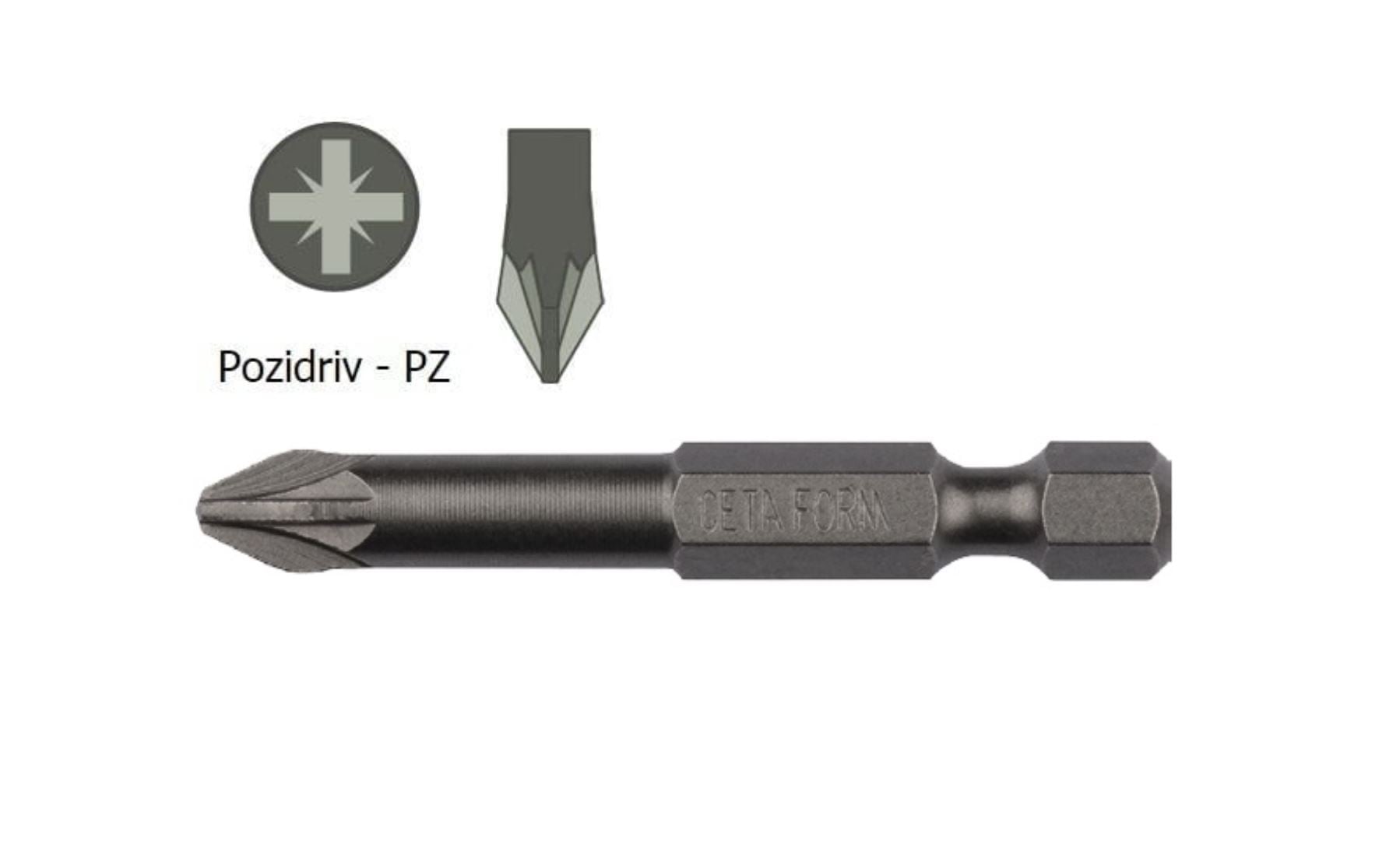 CETA-FORM CB/592 PZ2x50 mm Yıldız Bits Uç