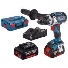 BOSCH GSR 18 V-110 C Kömürsüz Şarjlı Matkap Darbesiz 18 Volt Çift Akülü