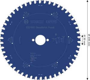 BOSCH 235 mm 50 Diş Daire Testere Bıçağı (Sandviç Paneller İçin)